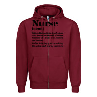 Burgundy nurse Zipper Hoodie - linhVisuals
