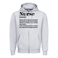 Heather Grey nurse Zipper Hoodie - linhVisuals