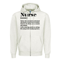 Oatmeal Heather nurse Zipper Hoodie - linhVisuals