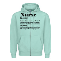 Seafoam nurse Zipper Hoodie - linhVisuals