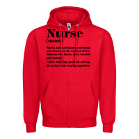 Red nurse Zipper Hoodie - linhVisuals