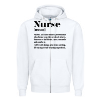 White nurse Zipper Hoodie - linhVisuals