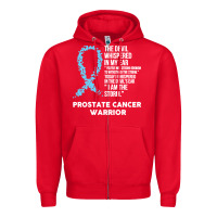 Red prostate cancer t  shirt the devil  prostate cancer awareness support Zipper Hoodie - linhVisuals