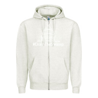Oatmeal Heather drain  swamp Zipper Hoodie - linhVisuals