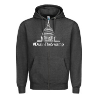 Charcoal Heather drain  swamp Zipper Hoodie - linhVisuals