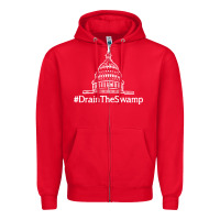 Red drain  swamp Zipper Hoodie - linhVisuals