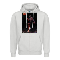 Dove Grey Michael JorDunk Zipper Hoodie - linhVisuals