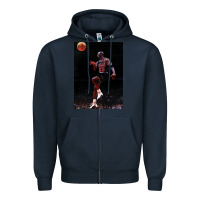 Navy Michael JorDunk Zipper Hoodie - linhVisuals