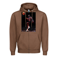 Chestnut Michael JorDunk Zipper Hoodie - linhVisuals