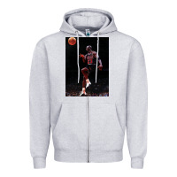 Heather Grey Michael JorDunk Zipper Hoodie - linhVisuals