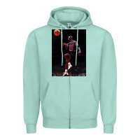 Seafoam Michael JorDunk Zipper Hoodie - linhVisuals