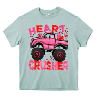 Arona Heart crusher pink monster truck Valentine's Day Heavy Core Tee - HowdyJamesFarm