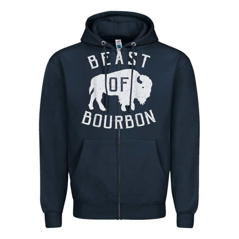 Beast Of Bourbon Drinking Whiskey Design Bison Buffalo Party T Shirt Zipper Hoodie by linhVisuals | Teevron