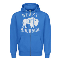 True Royal beast of bourbon drinking whiskey design bison buffalo party t shirt Zipper Hoodie - linhVisuals