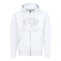 White beast of bourbon drinking whiskey design bison buffalo party t shirt Zipper Hoodie - linhVisuals