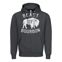 Smoke beast of bourbon drinking whiskey design bison buffalo party t shirt Zipper Hoodie - linhVisuals