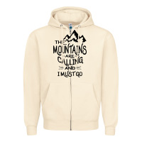 Sandshell the mountains are calling and i must go   black Zipper Hoodie - linhVisuals
