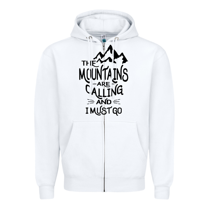 The Mountains Are Calling And I Must Go   Black Zipper Hoodie by linhVisuals | Teevron