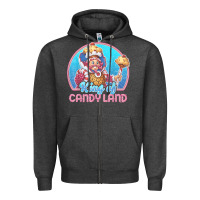 Charcoal Heather candy land king of candy land portrait t shirt Zipper Hoodie - linhVisuals