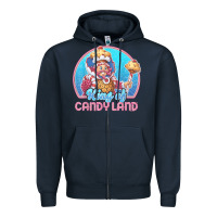 Navy candy land king of candy land portrait t shirt Zipper Hoodie - linhVisuals