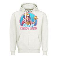Oatmeal Heather candy land king of candy land portrait t shirt Zipper Hoodie - linhVisuals