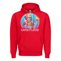 Red candy land king of candy land portrait t shirt Zipper Hoodie - linhVisuals
