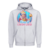 Heather Grey candy land king of candy land portrait t shirt Zipper Hoodie - linhVisuals