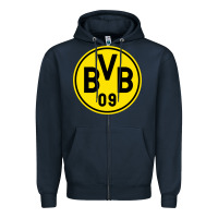 Navy borussia Zipper Hoodie - linhVisuals