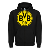Black borussia Zipper Hoodie - linhVisuals