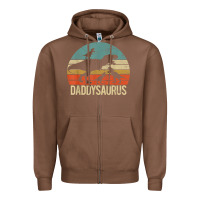 Chestnut daddy dinosaur daddysaurus 3 three kids xmas christmas gift t shirt Zipper Hoodie - linhVisuals
