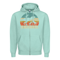 Seafoam daddy dinosaur daddysaurus 3 three kids xmas christmas gift t shirt Zipper Hoodie - linhVisuals