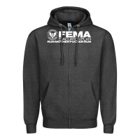 Charcoal Heather fema evacuation plan Zipper Hoodie - linhVisuals