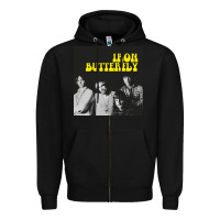 Black iron butterfly Zipper Hoodie - linhVisuals