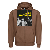Chestnut iron butterfly Zipper Hoodie - linhVisuals