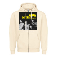 Sandshell iron butterfly Zipper Hoodie - linhVisuals