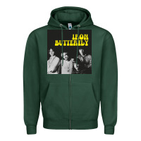 Sports Green iron butterfly Zipper Hoodie - linhVisuals