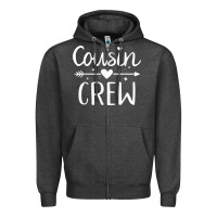 Charcoal Heather cousin crew t shirt Zipper Hoodie - linhVisuals