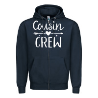 Navy cousin crew t shirt Zipper Hoodie - linhVisuals