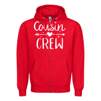 Red cousin crew t shirt Zipper Hoodie - linhVisuals