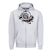 Heather Grey Turbo Zipper Hoodie - linhVisuals