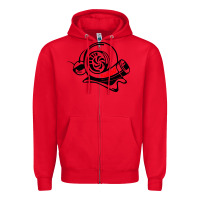 Red Turbo Zipper Hoodie - linhVisuals