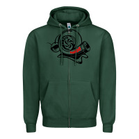 Sports Green Turbo Zipper Hoodie - linhVisuals