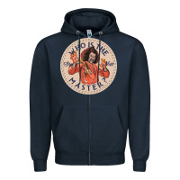 Navy sho nuff Zipper Hoodie - linhVisuals