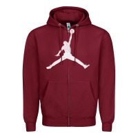 Burgundy Slam Dunk Vintage Zipper Hoodie - linhVisuals