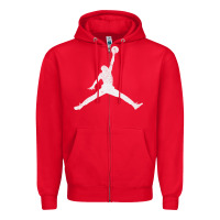Red Slam Dunk Vintage Zipper Hoodie - linhVisuals