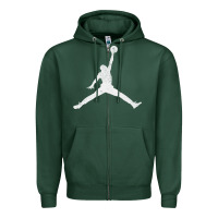 Sports Green Slam Dunk Vintage Zipper Hoodie - linhVisuals