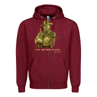 Burgundy the outlaw josey wales Zipper Hoodie - linhVisuals