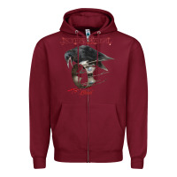 Burgundy In This Moment Blood Zipper Hoodie - linhVisuals