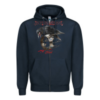 Navy In This Moment Blood Zipper Hoodie - linhVisuals