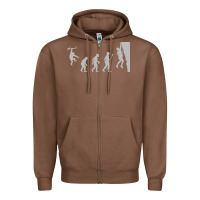 Chestnut funny rock climbing evolution Zipper Hoodie - linhVisuals